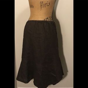 Old Navy sz 10 EUC chocolate brown linen midi skirt